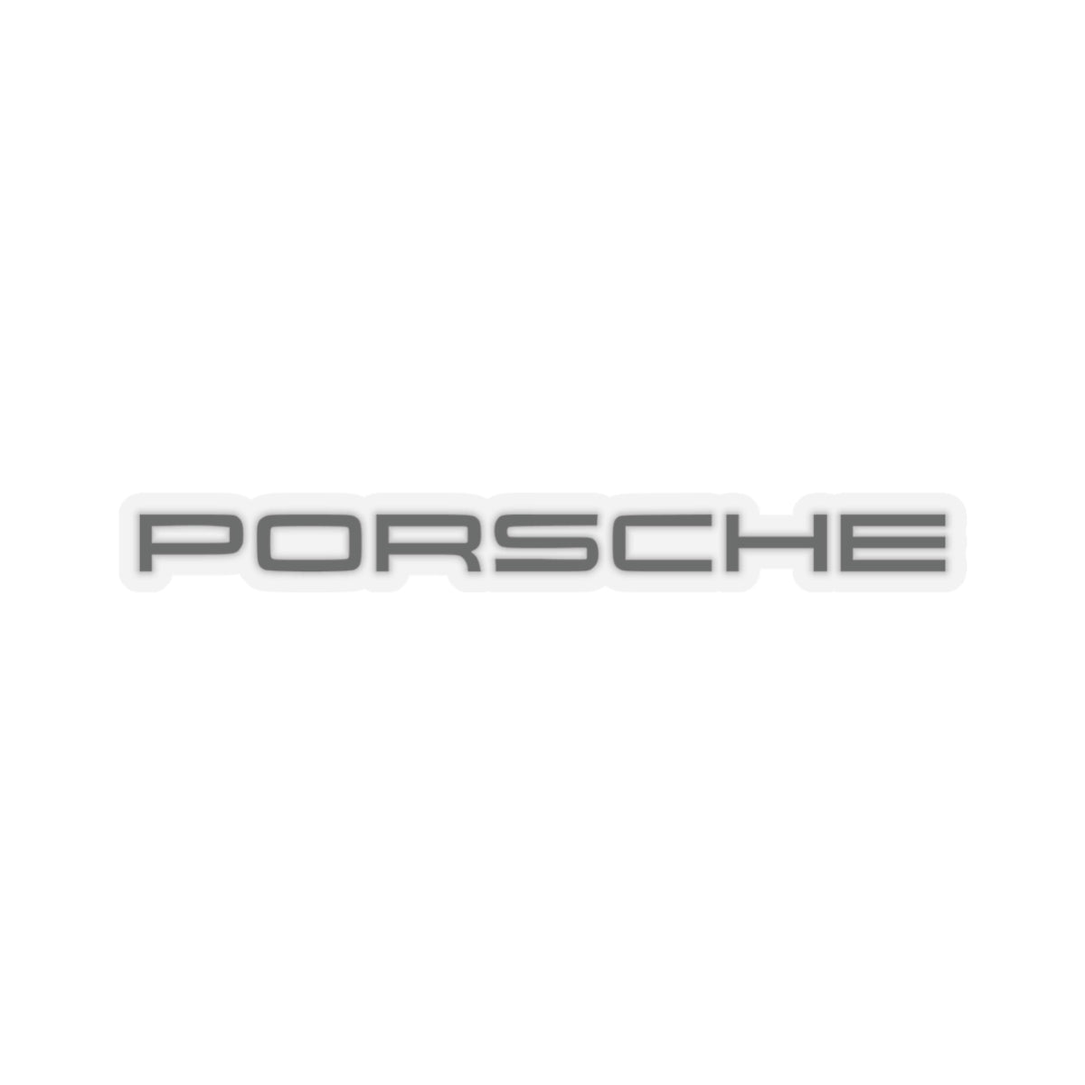 3 inch Transparent Porsche text logo sticker