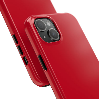 Back view of the iPhone 15 Plus Porsche Guards Red phone case. 