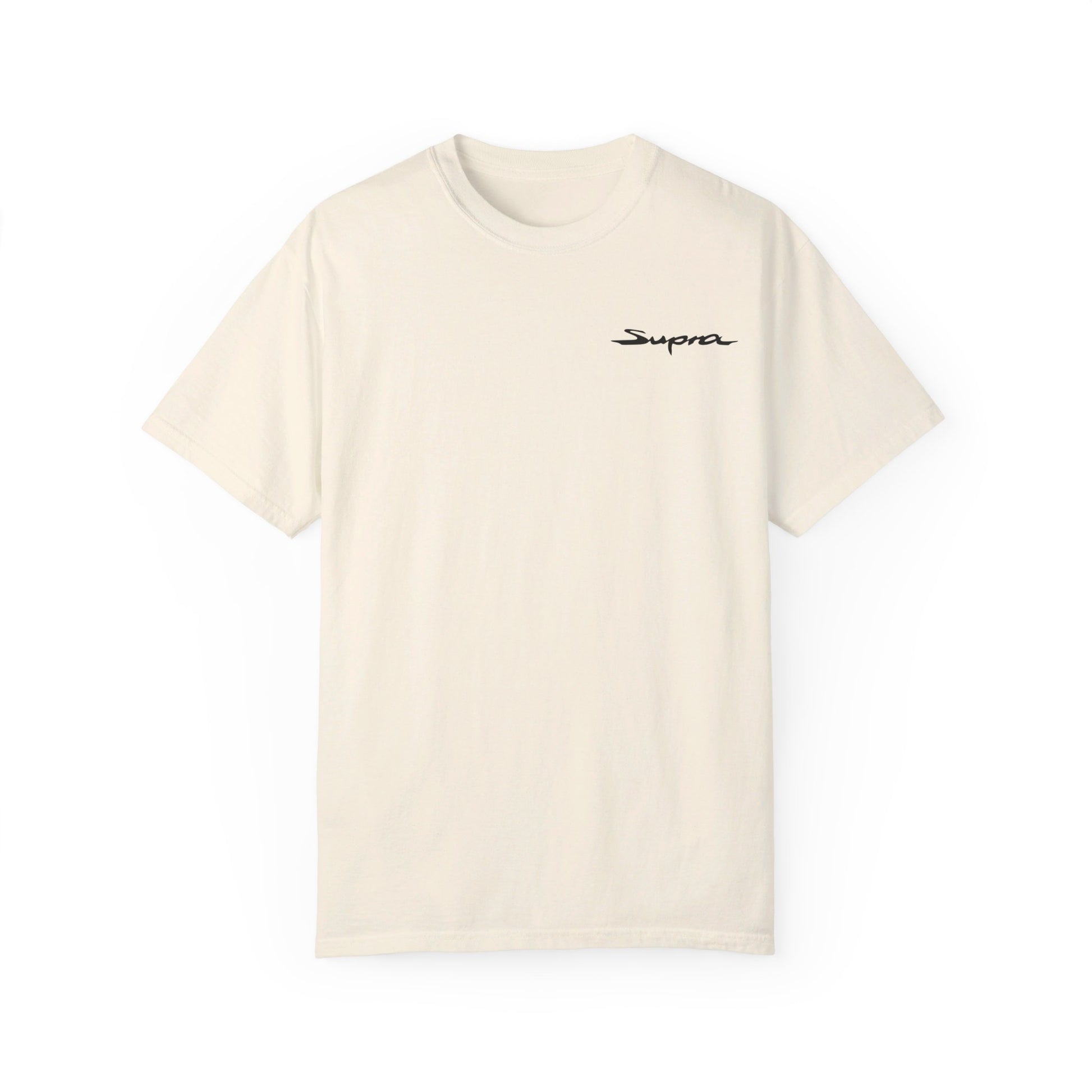 Front view of Ivory Toyota Supra T-shirt