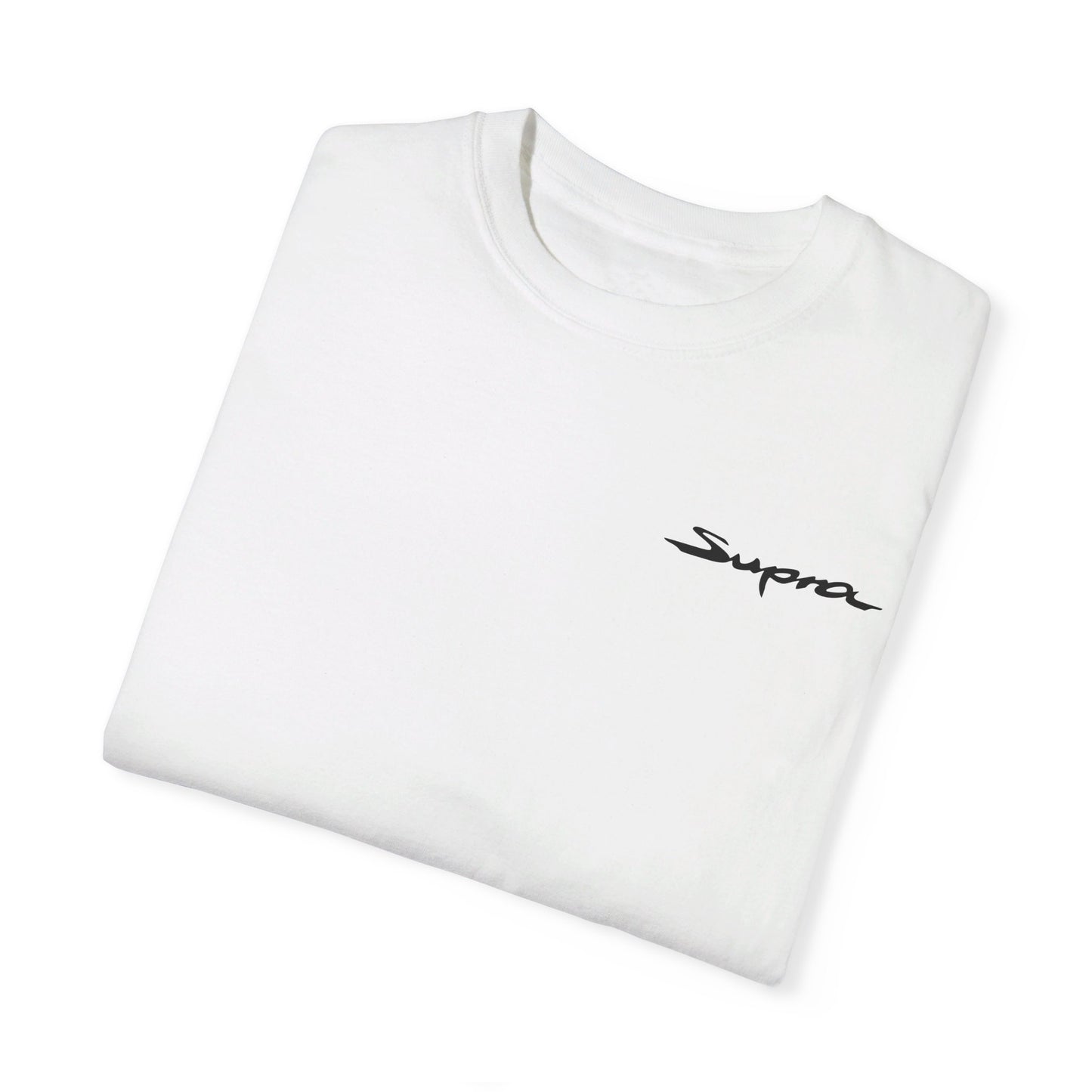 Folded view of White Toyota Supra T-shirt