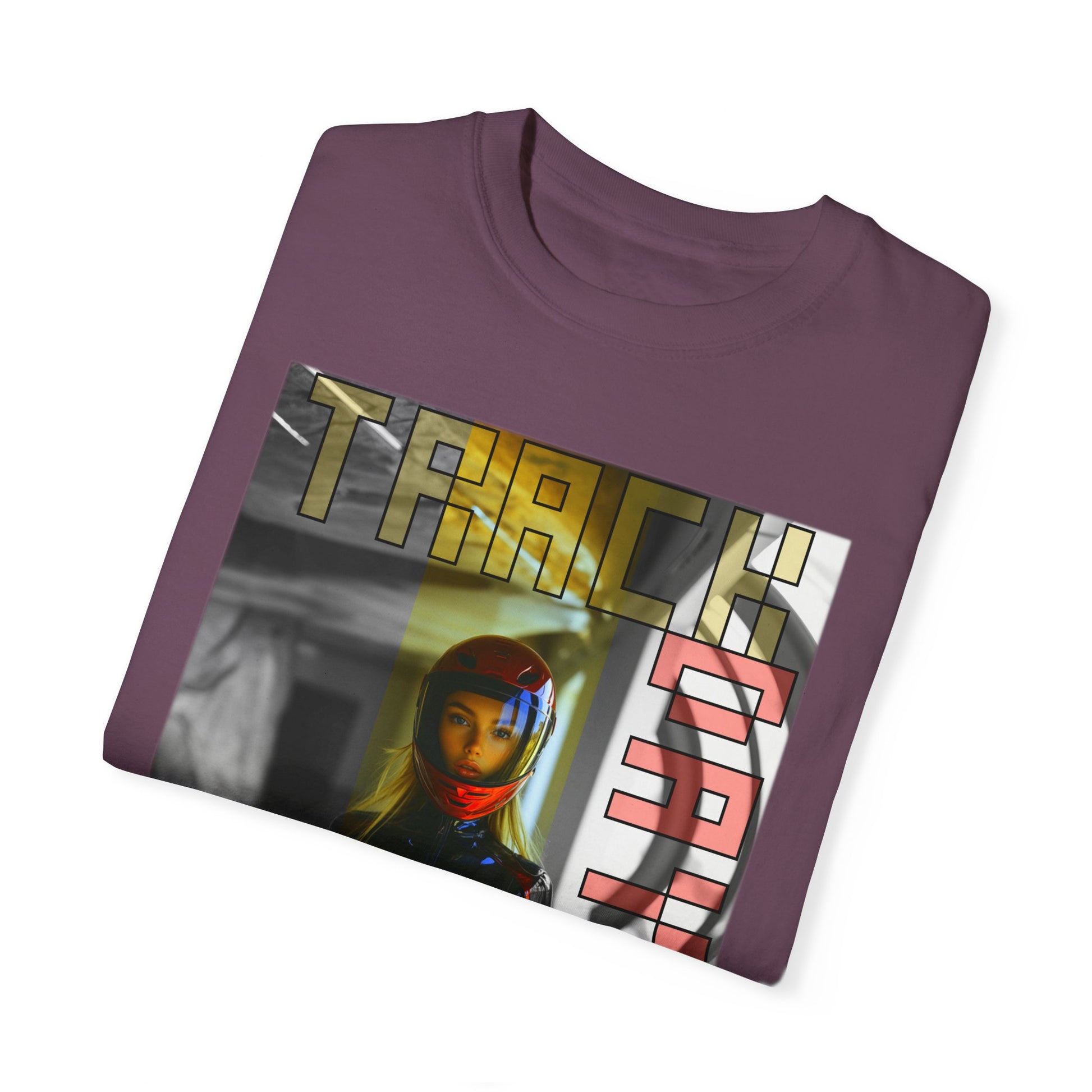 Folded view Track Day Berry T-shirt