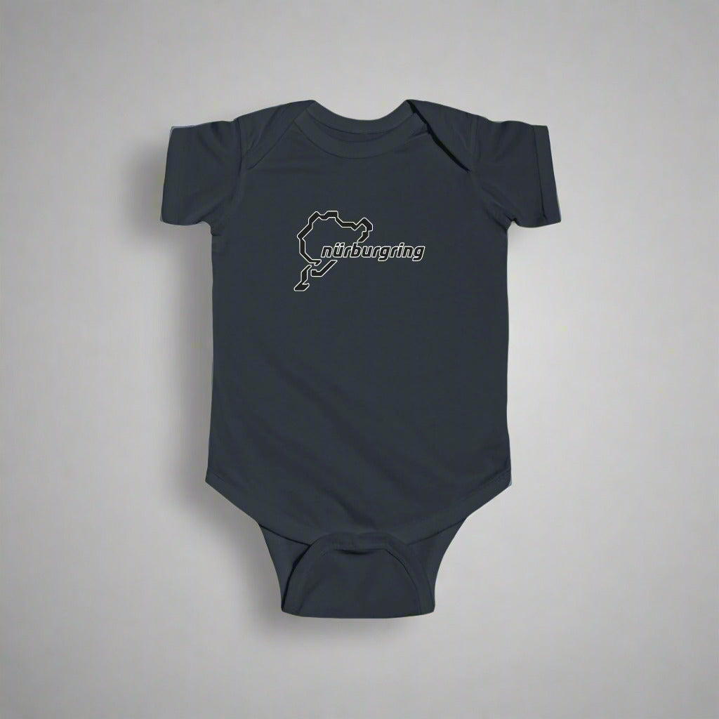 nurburgring onesie. automotive apparel for babies.