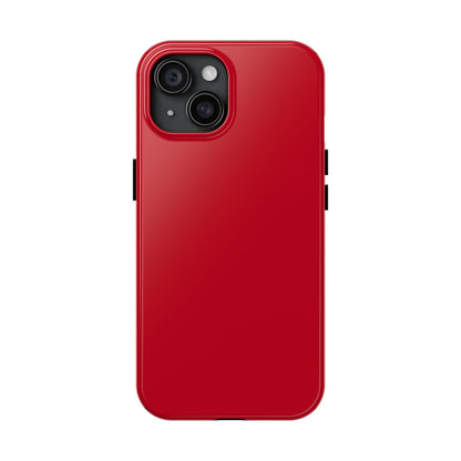 Primary view of iPhone 15 Porsche Guards Red phone case. 