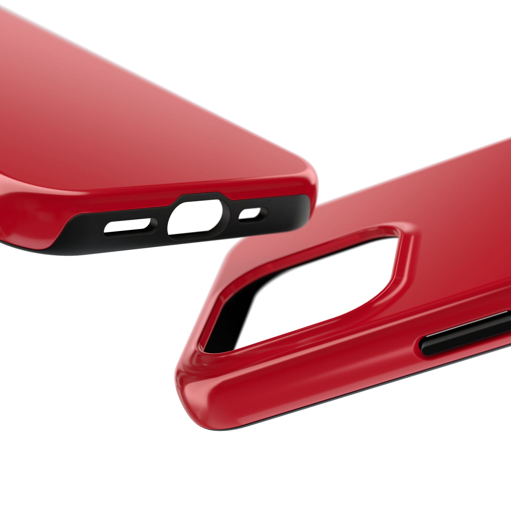 Side view of the iPhone 15 Pro Porsche Guards Red phone case 